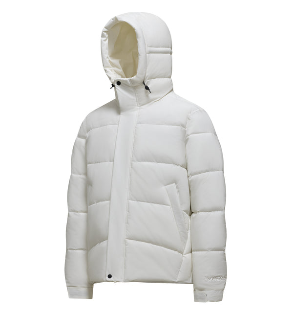 Short down jacket with hood 