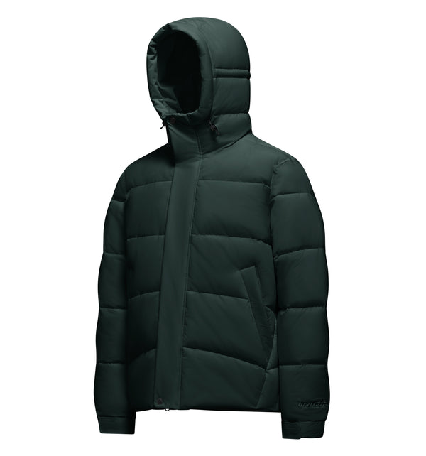 Short down jacket with hood 