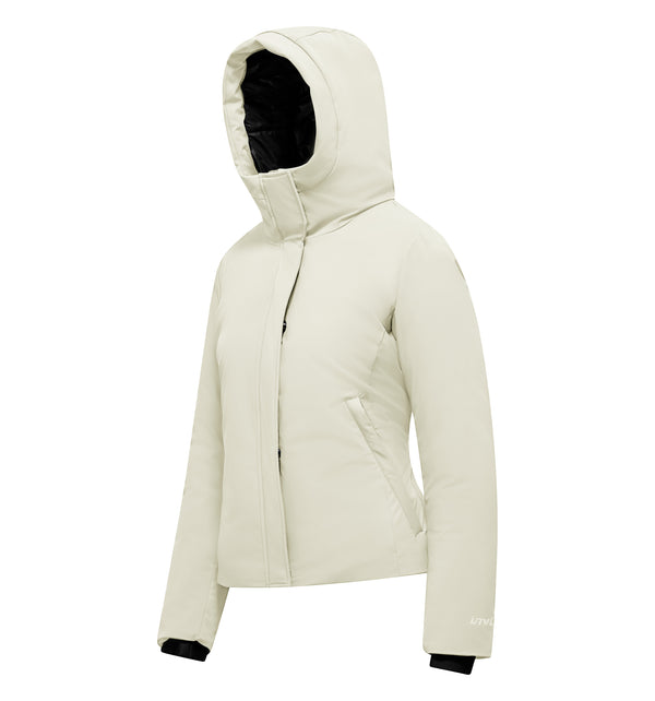 Short padded jacket with hood 