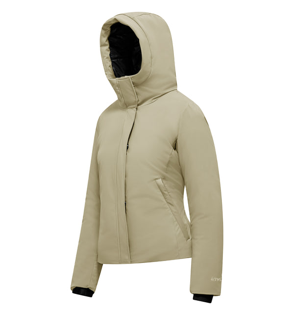 Short padded jacket with hood 