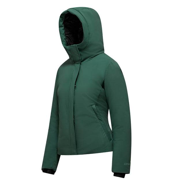 Short padded jacket with hood 